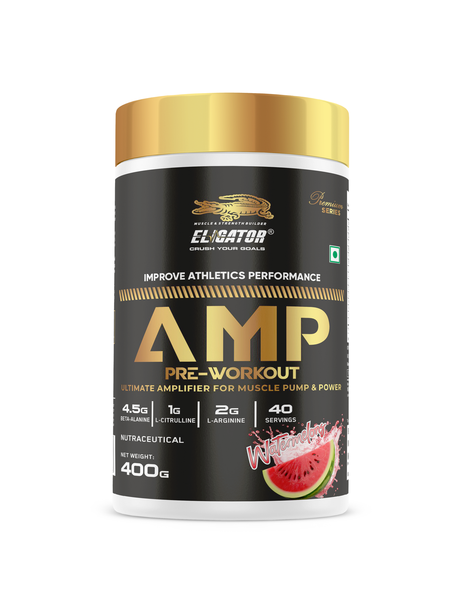 Eligator Nutrition Premium Series AMP Pre Workout 40 Servings