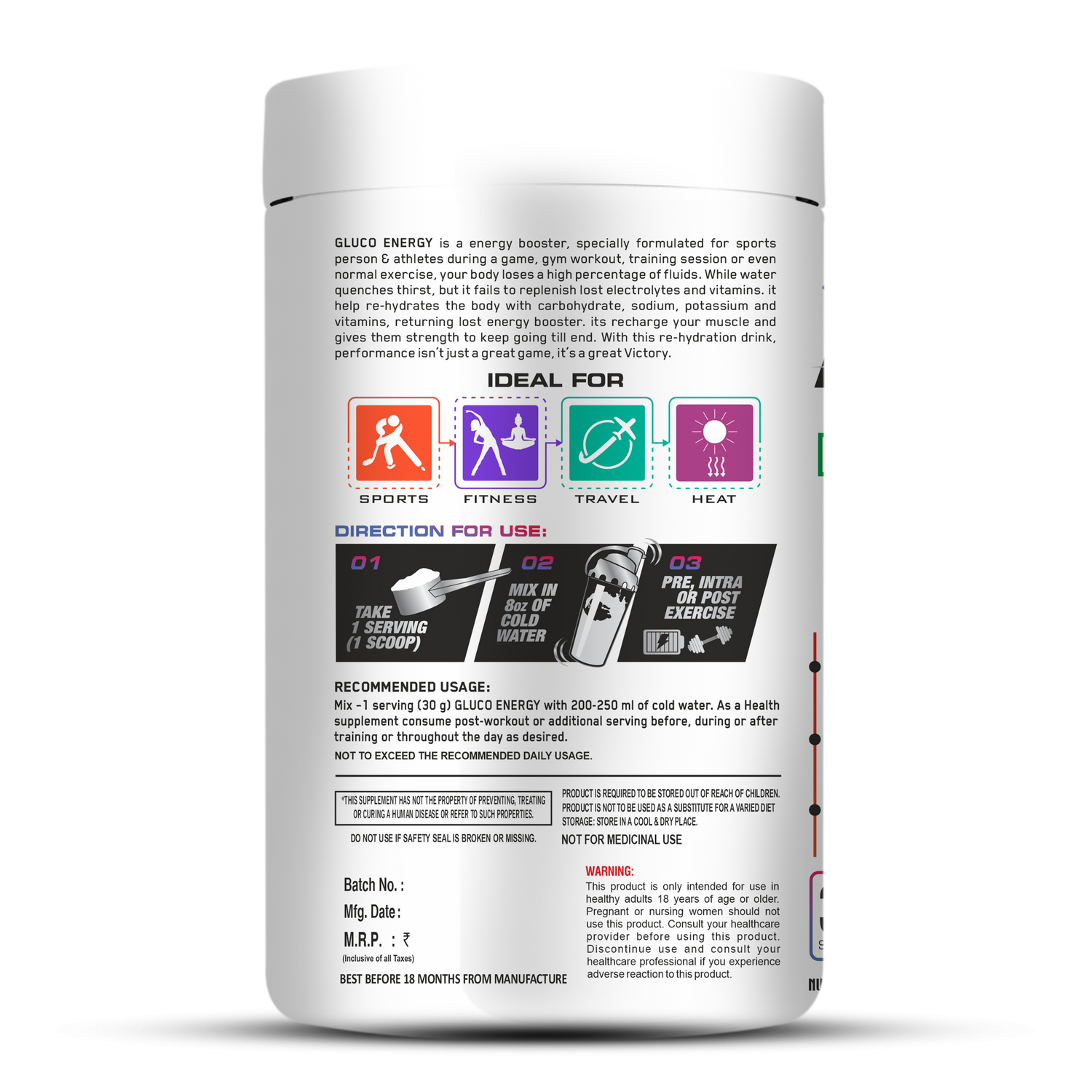 Eligator Nutrition Gluco Energy 900 Gm