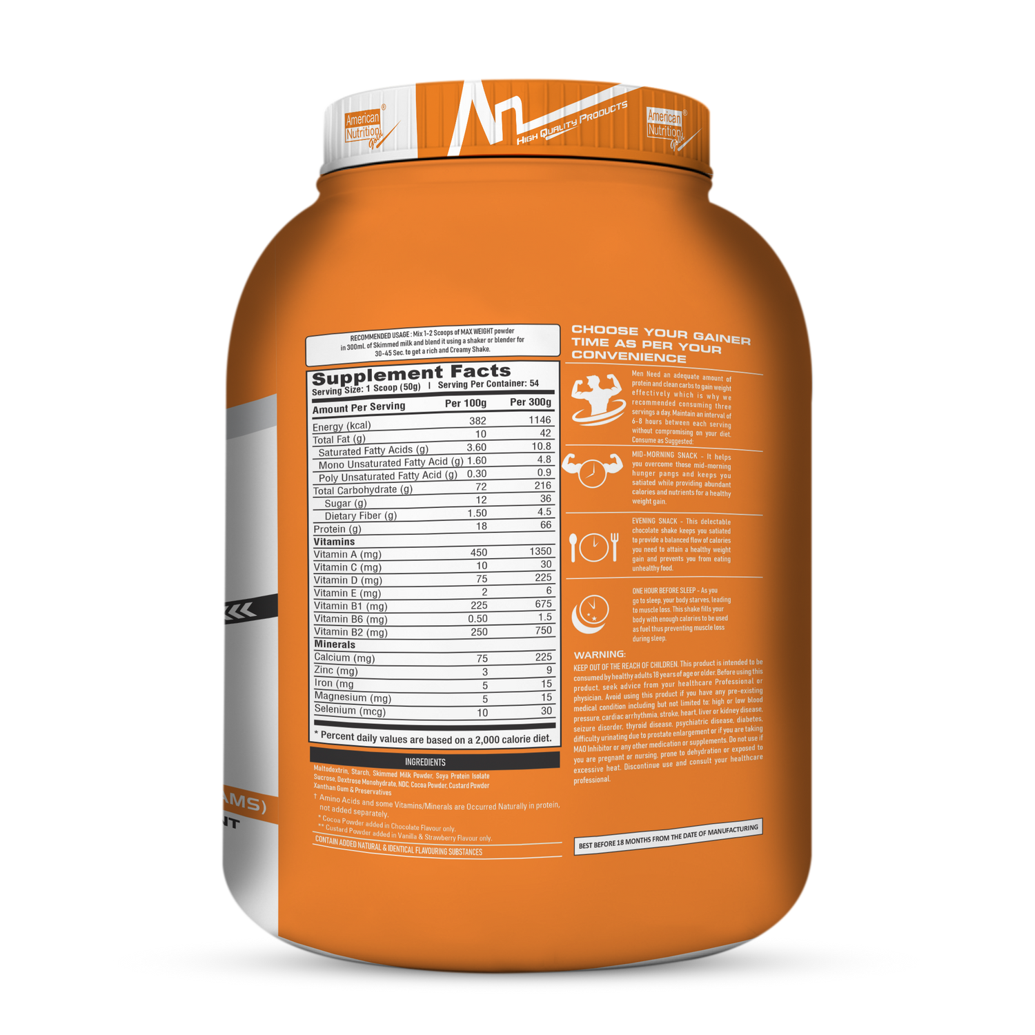 AMERICAN NUTRITION MAX WEIGHT GAINER  6LBS