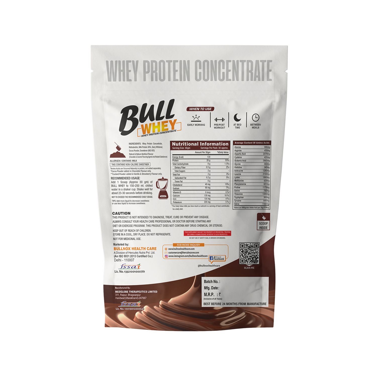 Bullnox Bull Whey Protein- 900g (2lbs)