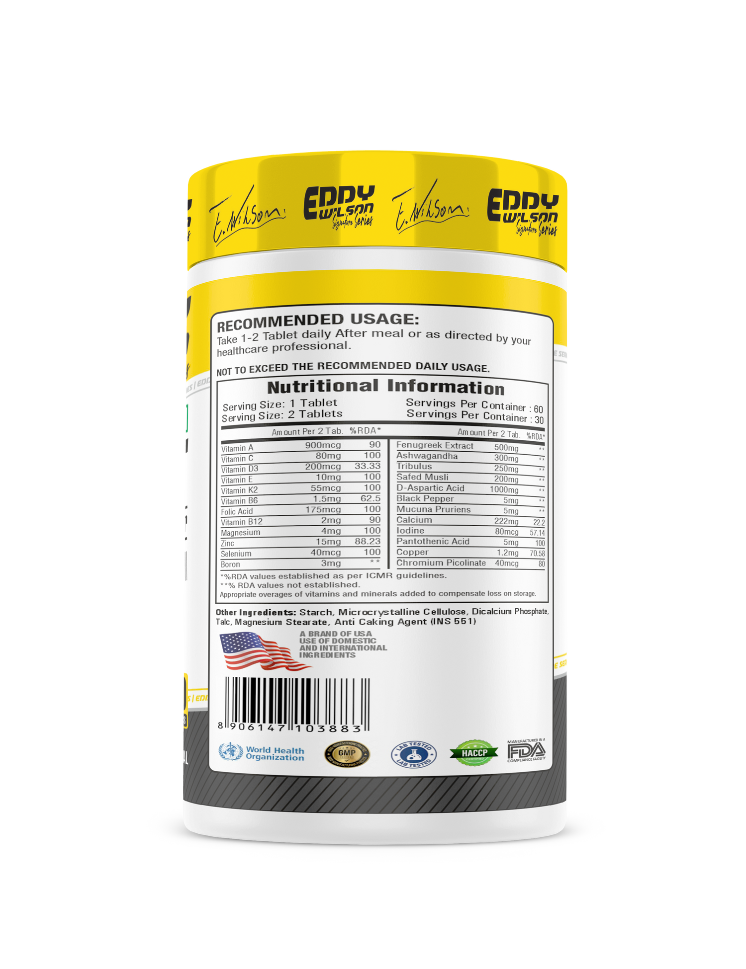 Eddy Wilson M-Test 60 Tablets (Energy, Strength , Vitality Support)