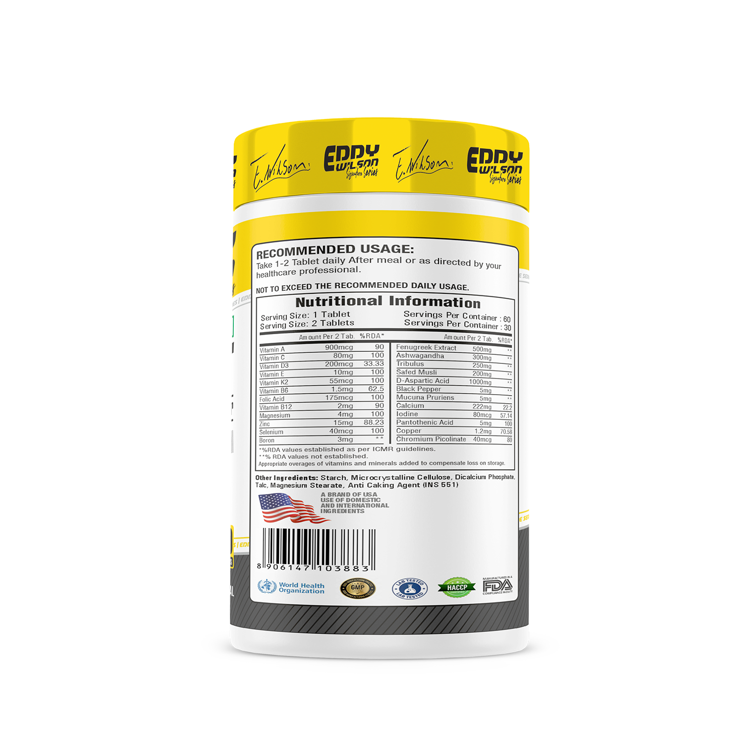 Eddy Wilson M-Test 60 Tablets (Energy, Strength , Vitality Support)