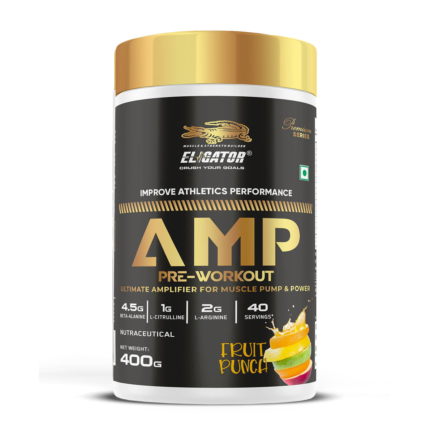 Eligator Nutrition Premium Series AMP Pre Workout 40 Servings