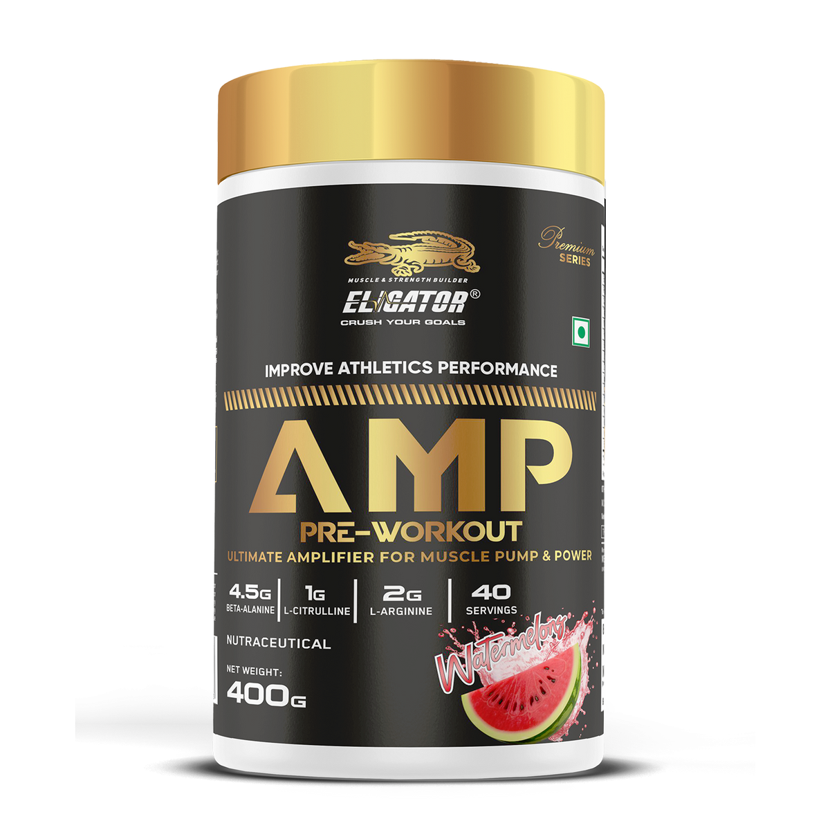 Eligator Nutrition Premium Series AMP Pre Workout 40 Servings