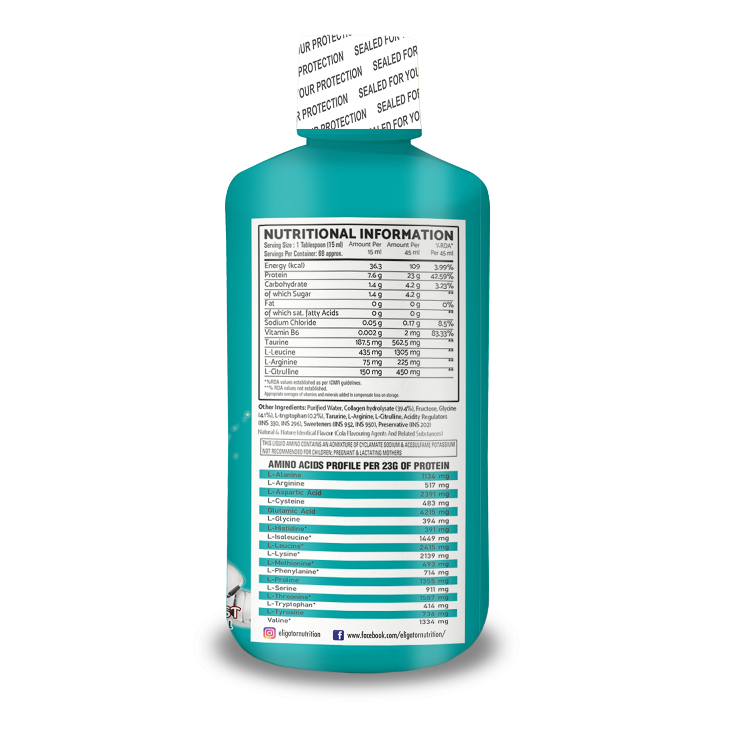 Eligator Nutrition Pro Amino Liquid 66 Servings