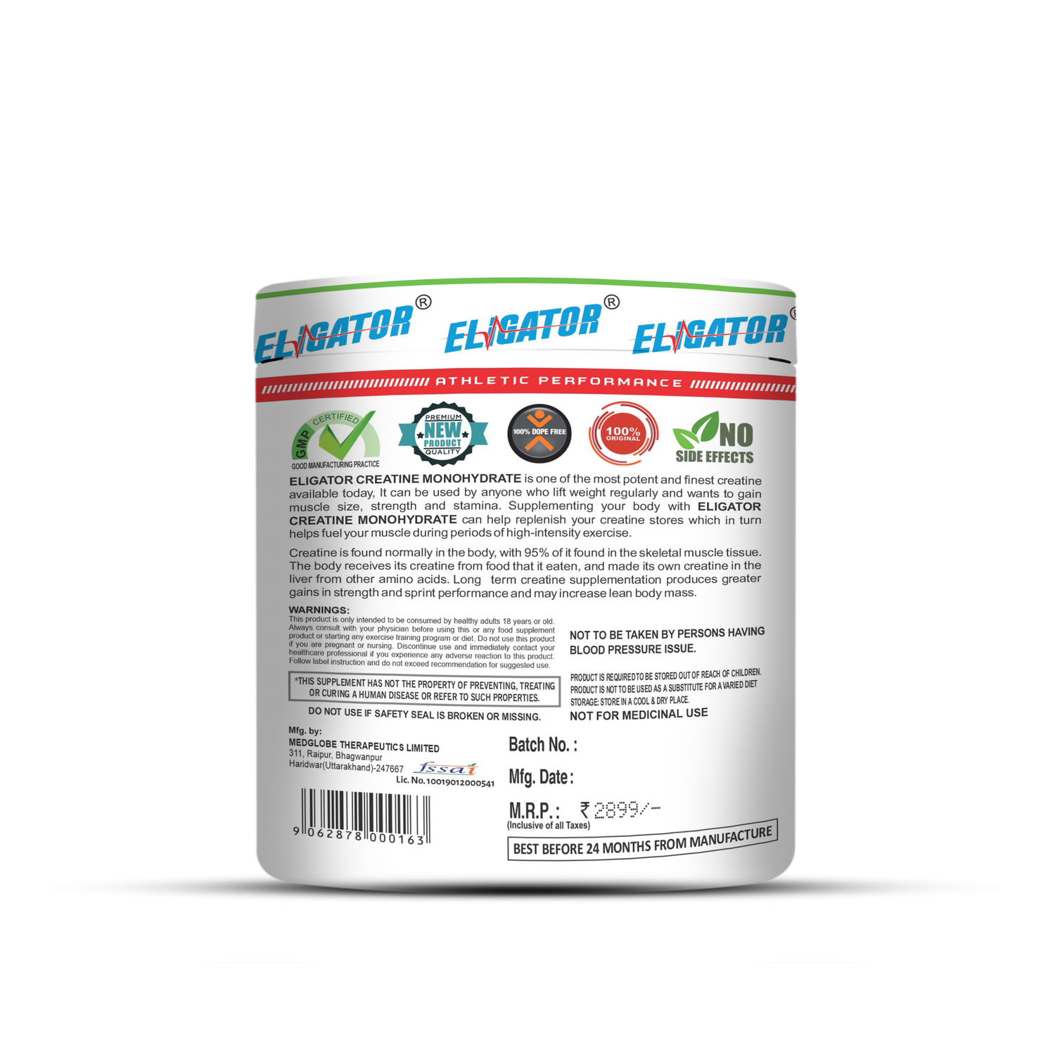 Eligator Creatine Monohydrate 50 SERVING