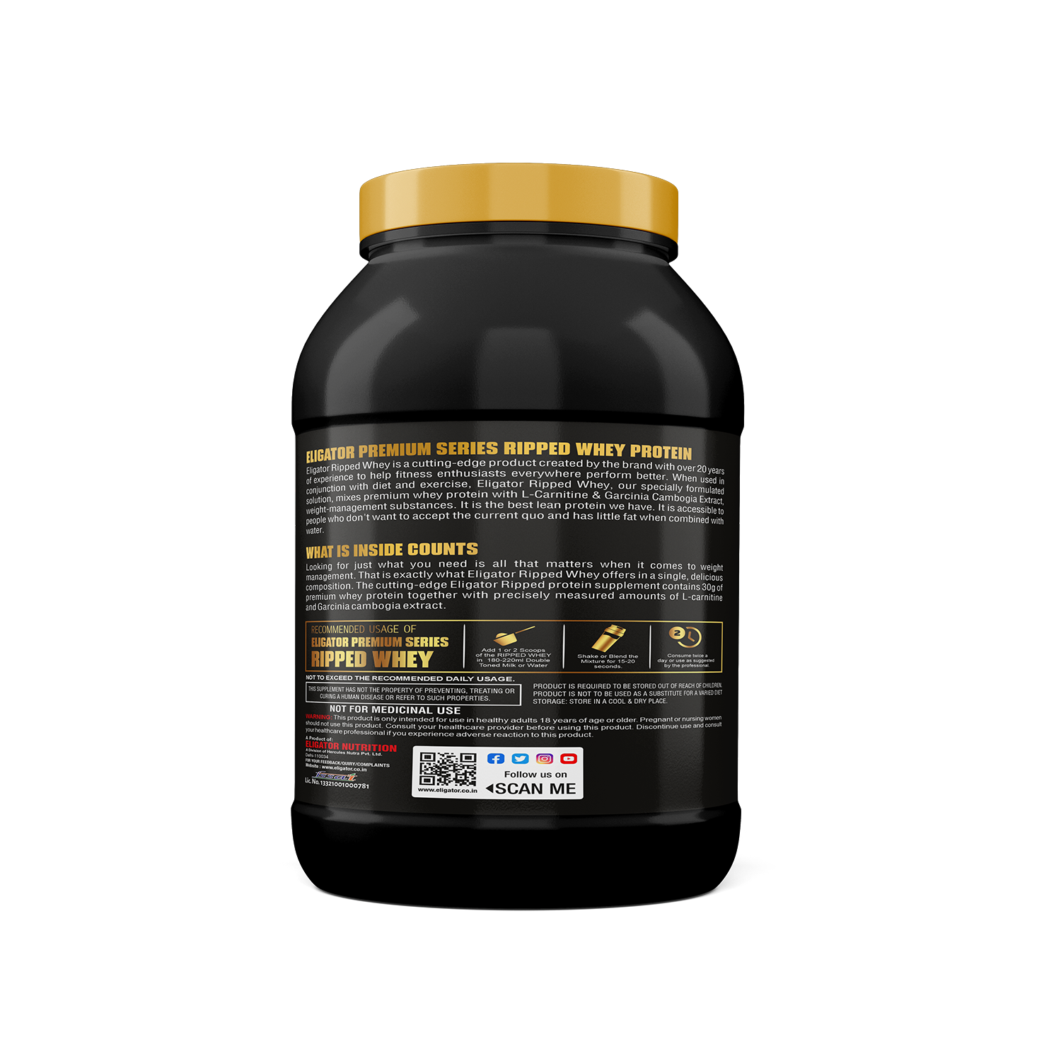 Eligator Nutrition Premium Series Ripped Whey 2 Kg