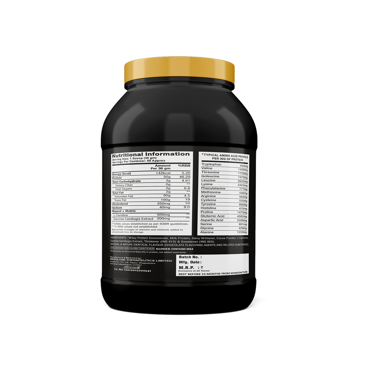 Eligator Nutrition Premium Series Ripped Whey 2 Kg
