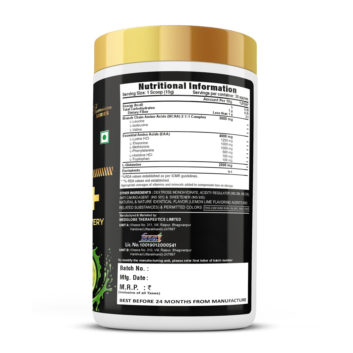 Eligator Nutrition Premium Series EAA 30 Serving