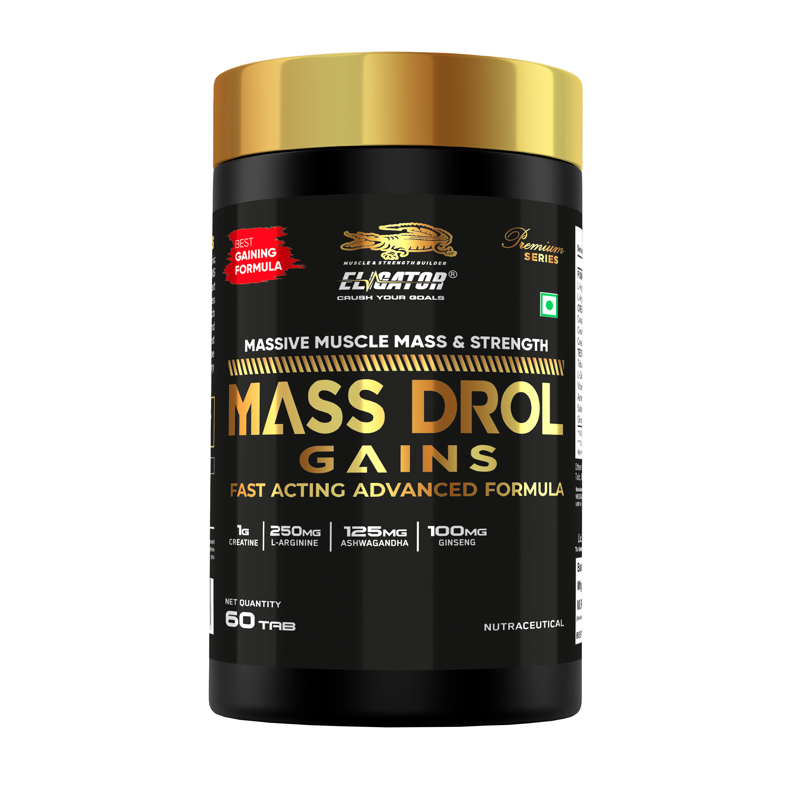 Dro L Eligator Nutrition Premium Series Mass Drol Gains 60 Tablets – Protein ...