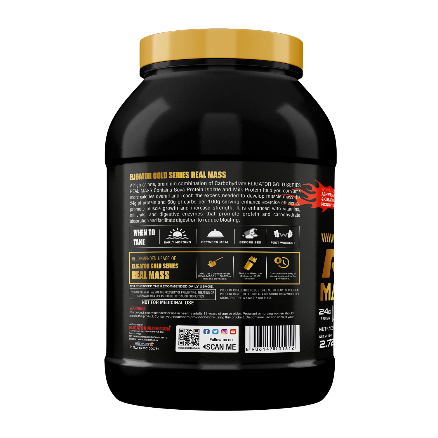 Eligator Nutrition Premium Series Real Mass Gainer