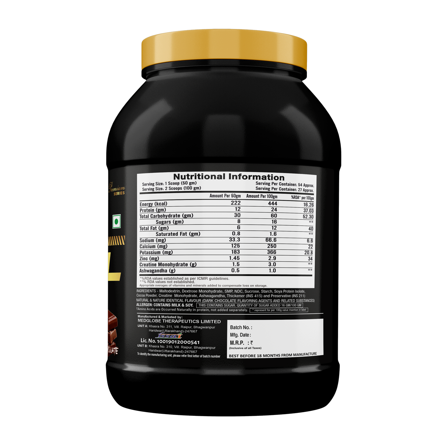 Eligator Nutrition Premium Series Real Mass Gainer