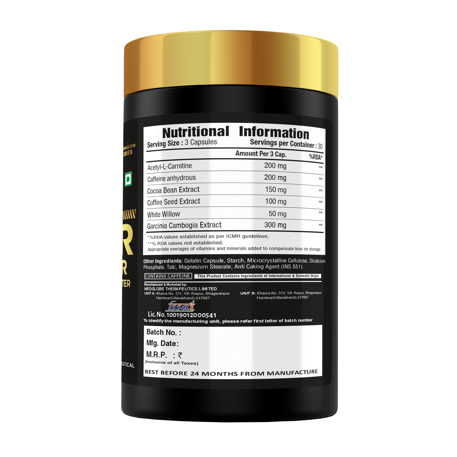 Eligator Nutrition Premium Series Ripper Fat Burner 90 Tablets