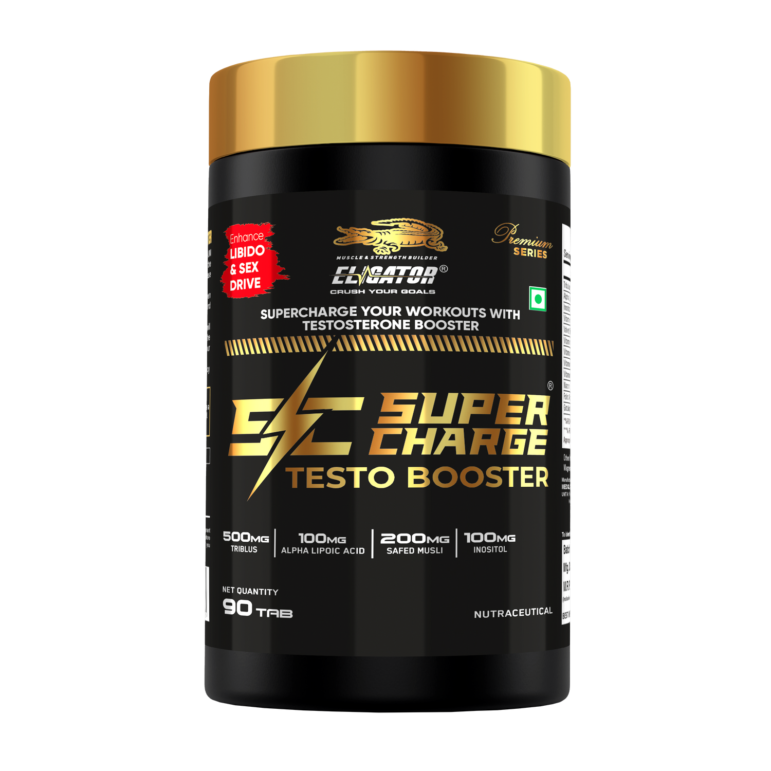 Eligator Nutrigtion Premium Series Super Charge Testo Booster 90 Tablets