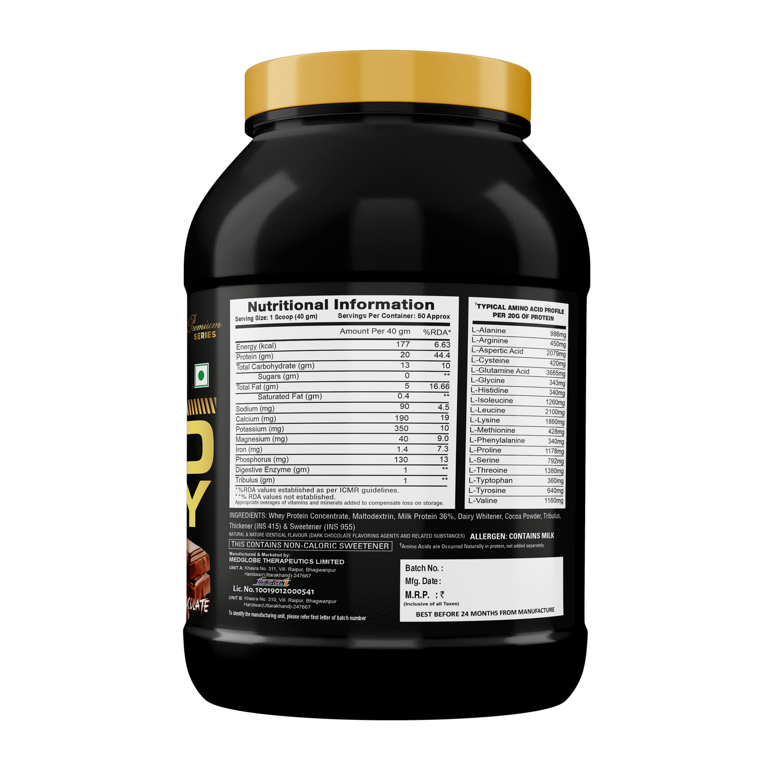 Eligator Nutrition Premium Series Gold Whey 2 Kg