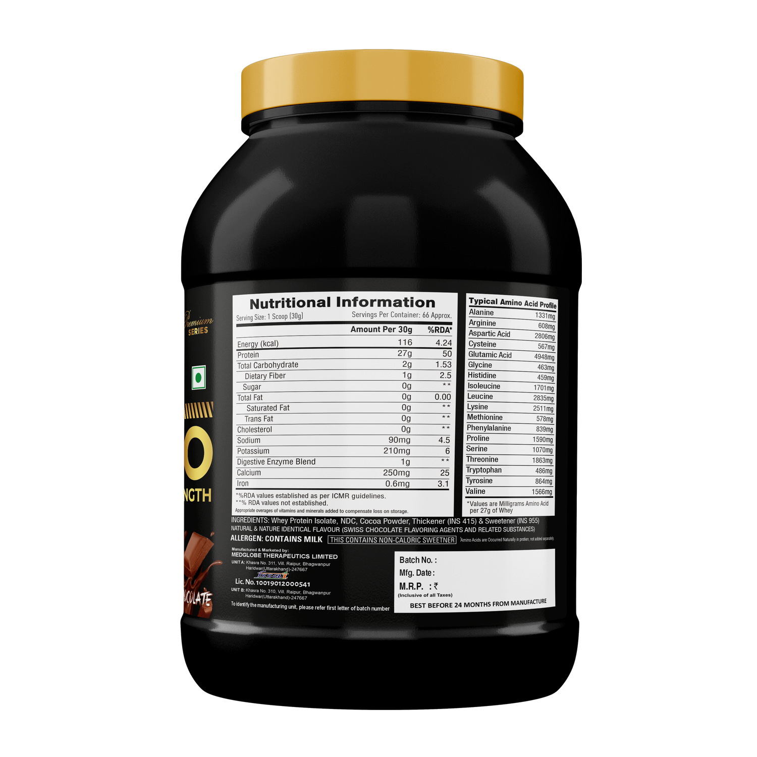 Eligator Nutrition Premium Series ISO Zero Isolate Whey Protein