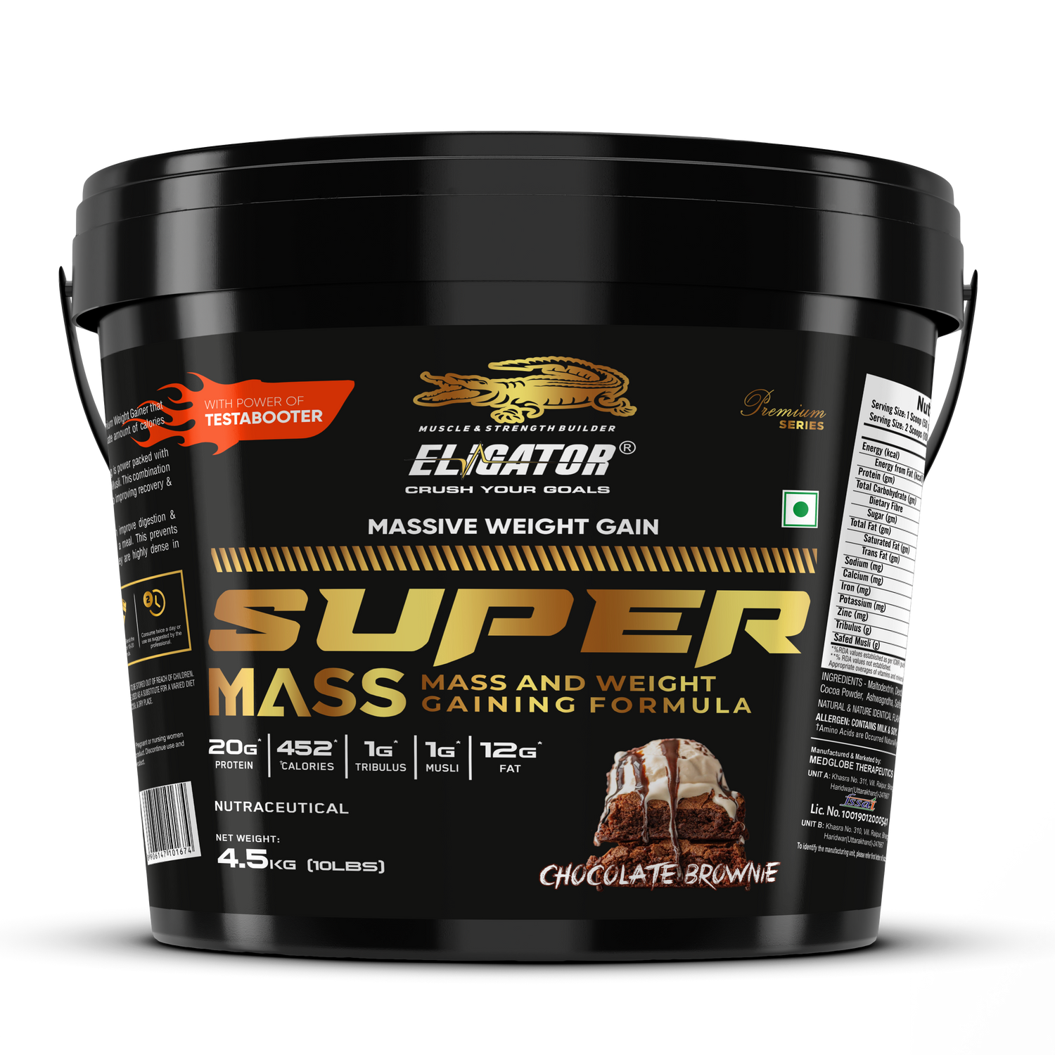 Eligator Nutrition Premium Series Super Mass Gainer