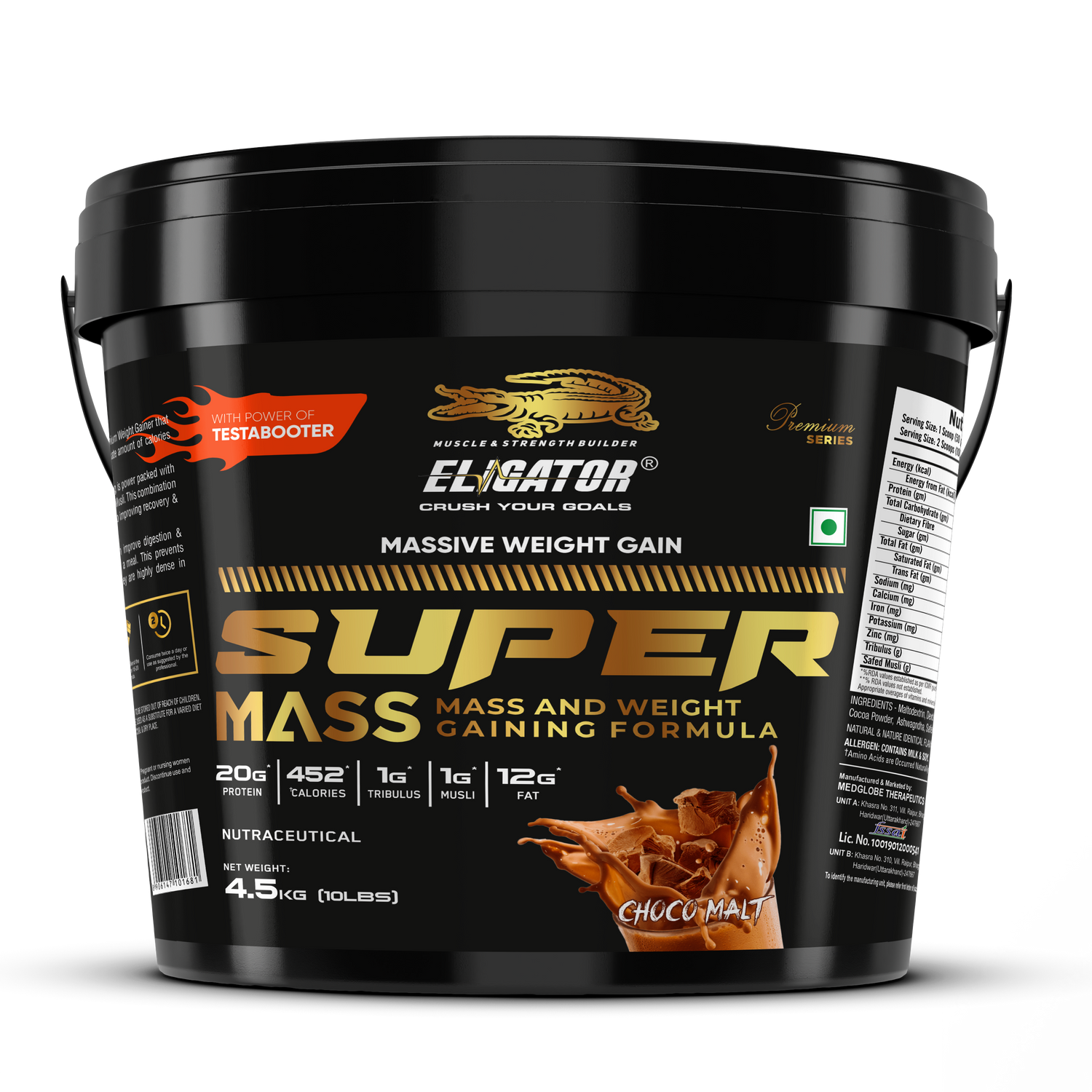 Eligator Nutrition Premium Series Super Mass Gainer