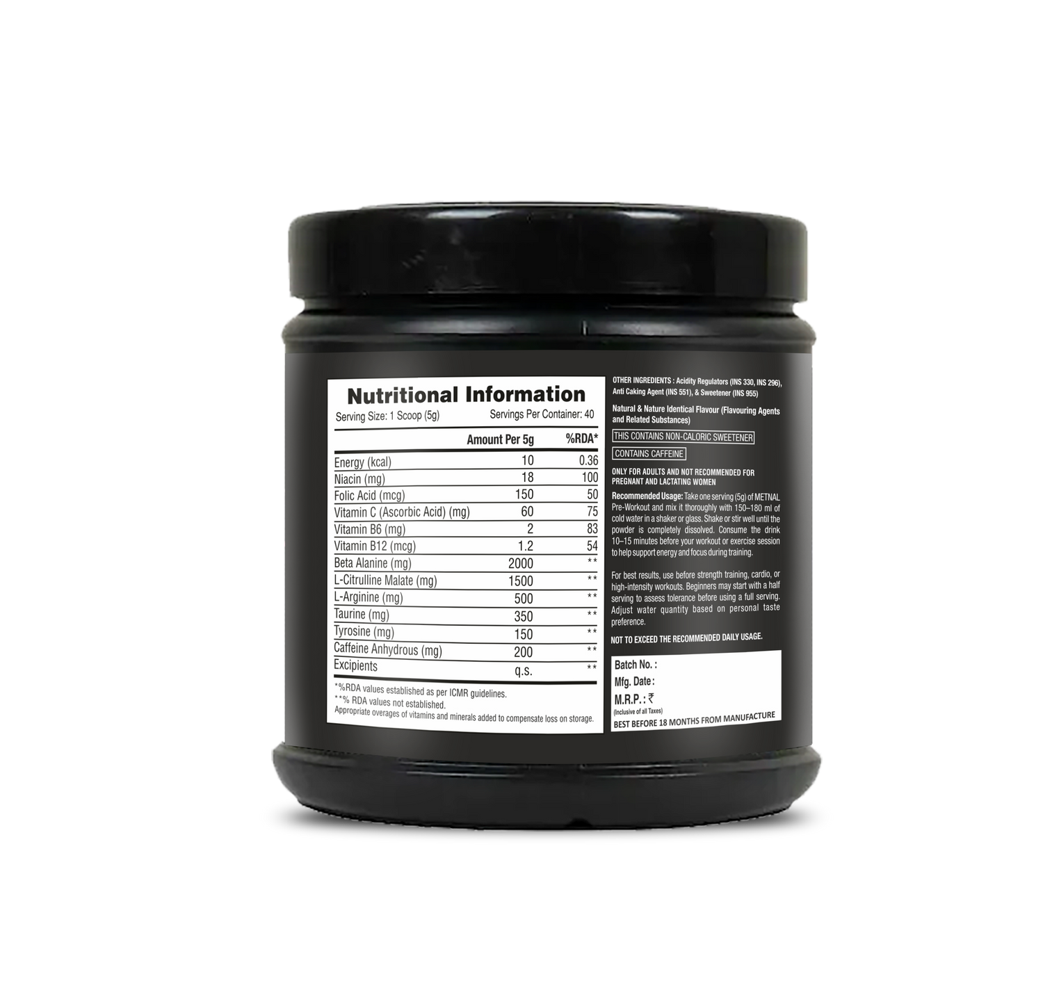 Eligator Mental Pre-Workout 40 Servings