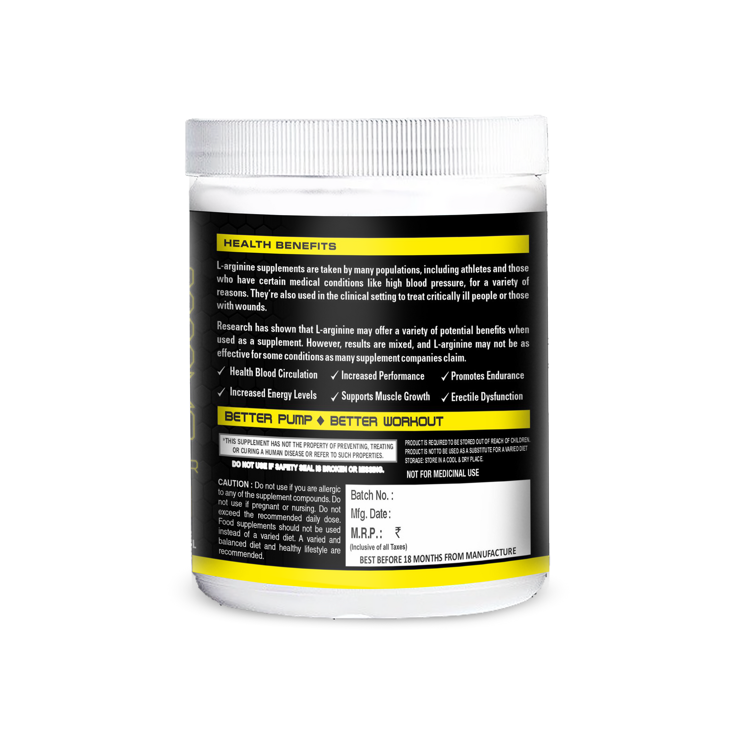 MAX PORTS NUTRITION ARGININE 3000 MG POWDER R