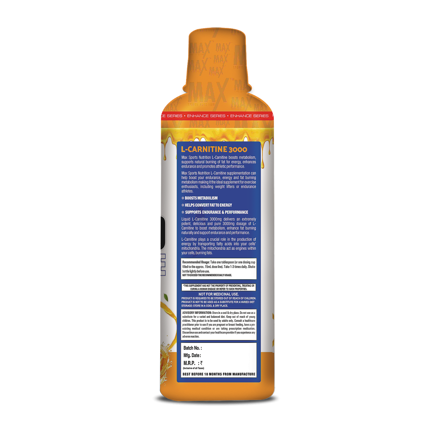 Max Sports L-Carnitine Liquid 3000 Mg