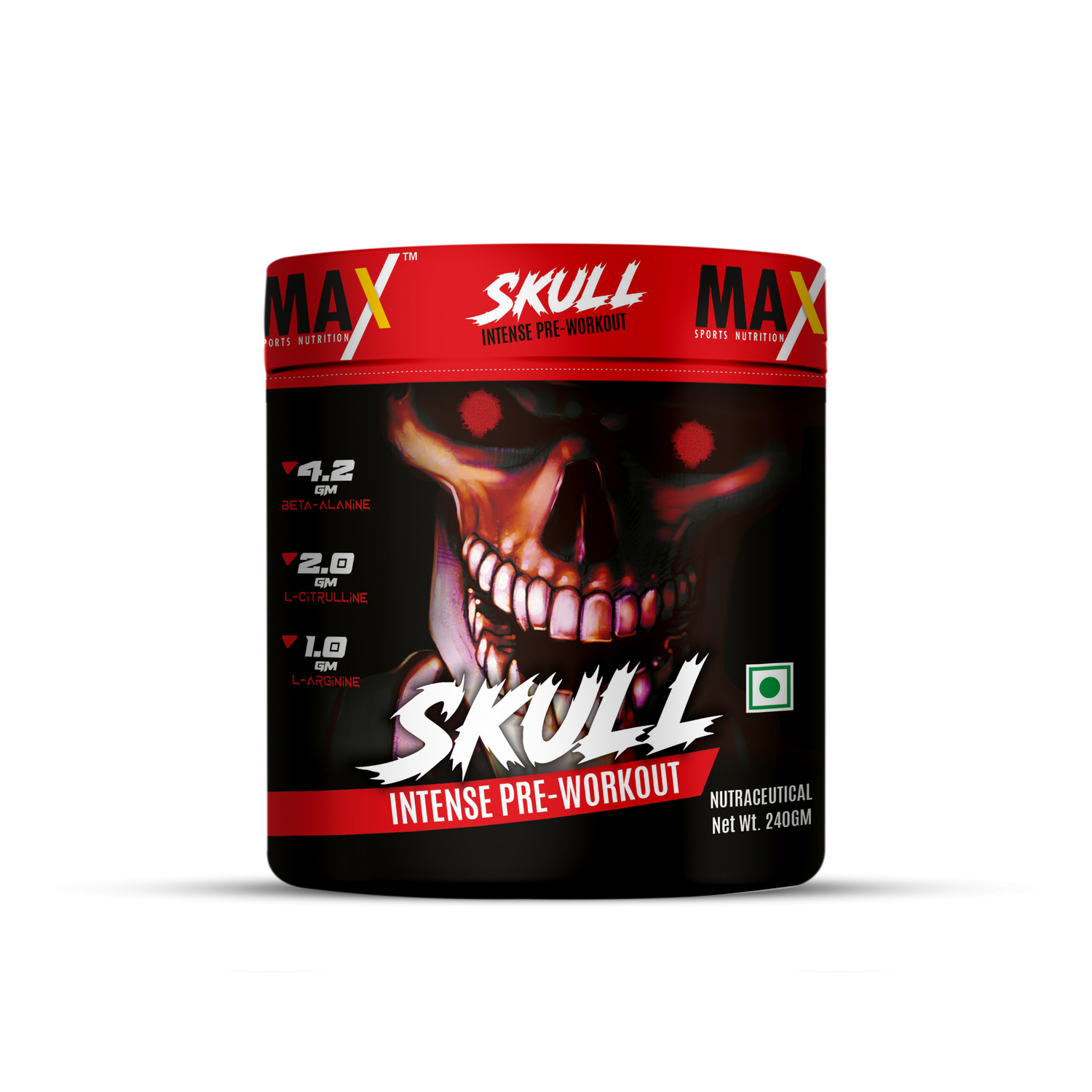 MAX SPORTS NUTRITION SKULL INTENSE PRE WORKOUT