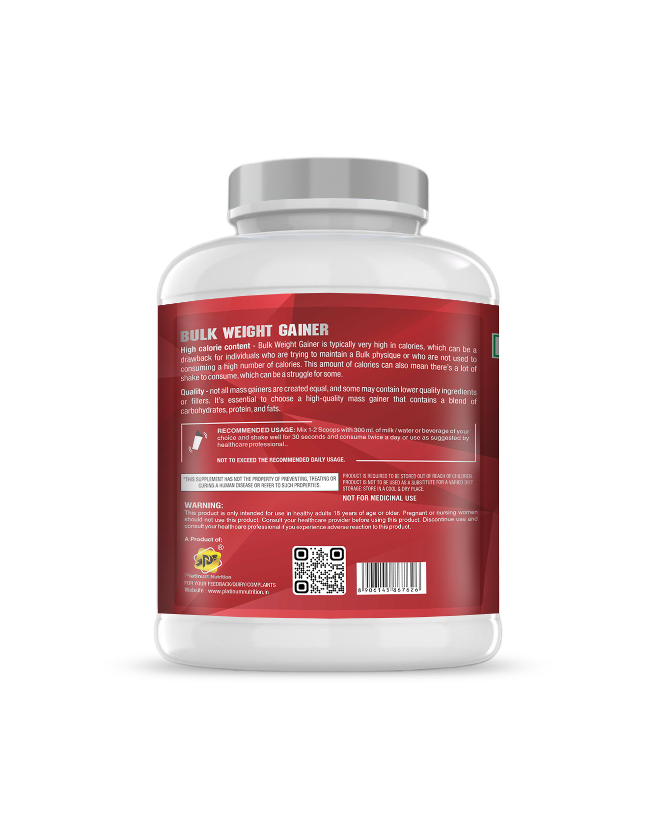 Platinum Nutrition Bulk Weight Gainer