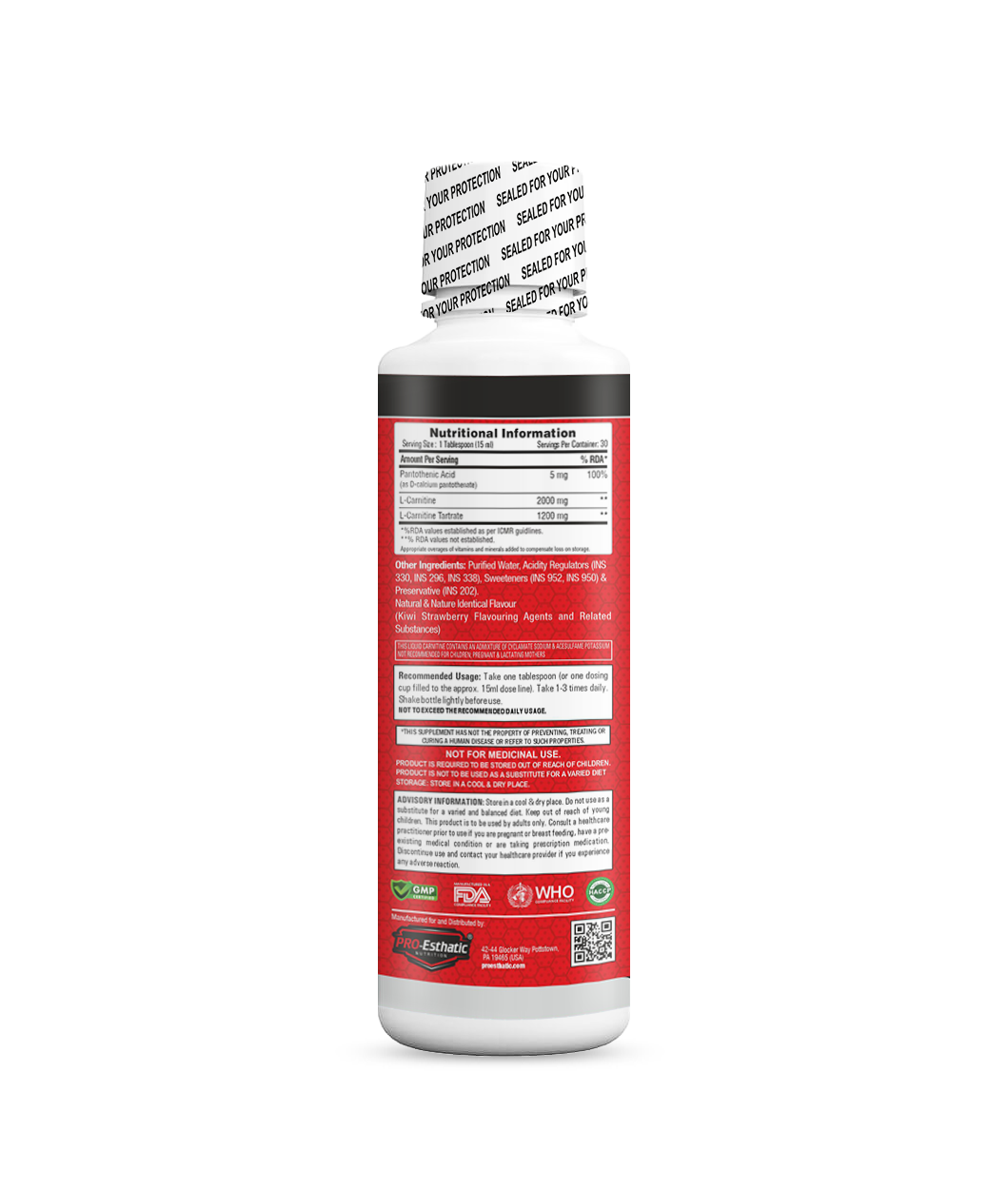 Pro-Esthatic L-Carnitine Liquid 30 Servings