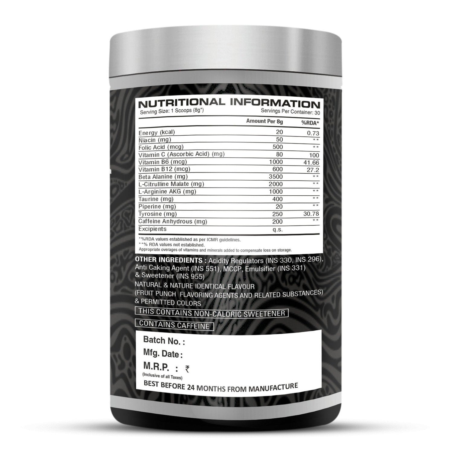 Platinum Nutrition Crazy pump Pre workout