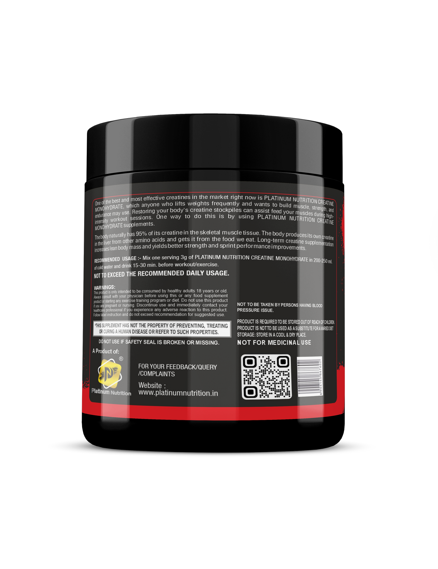 Platinum Nutrition Creatine Monohydrate 83 Servings Unflavour