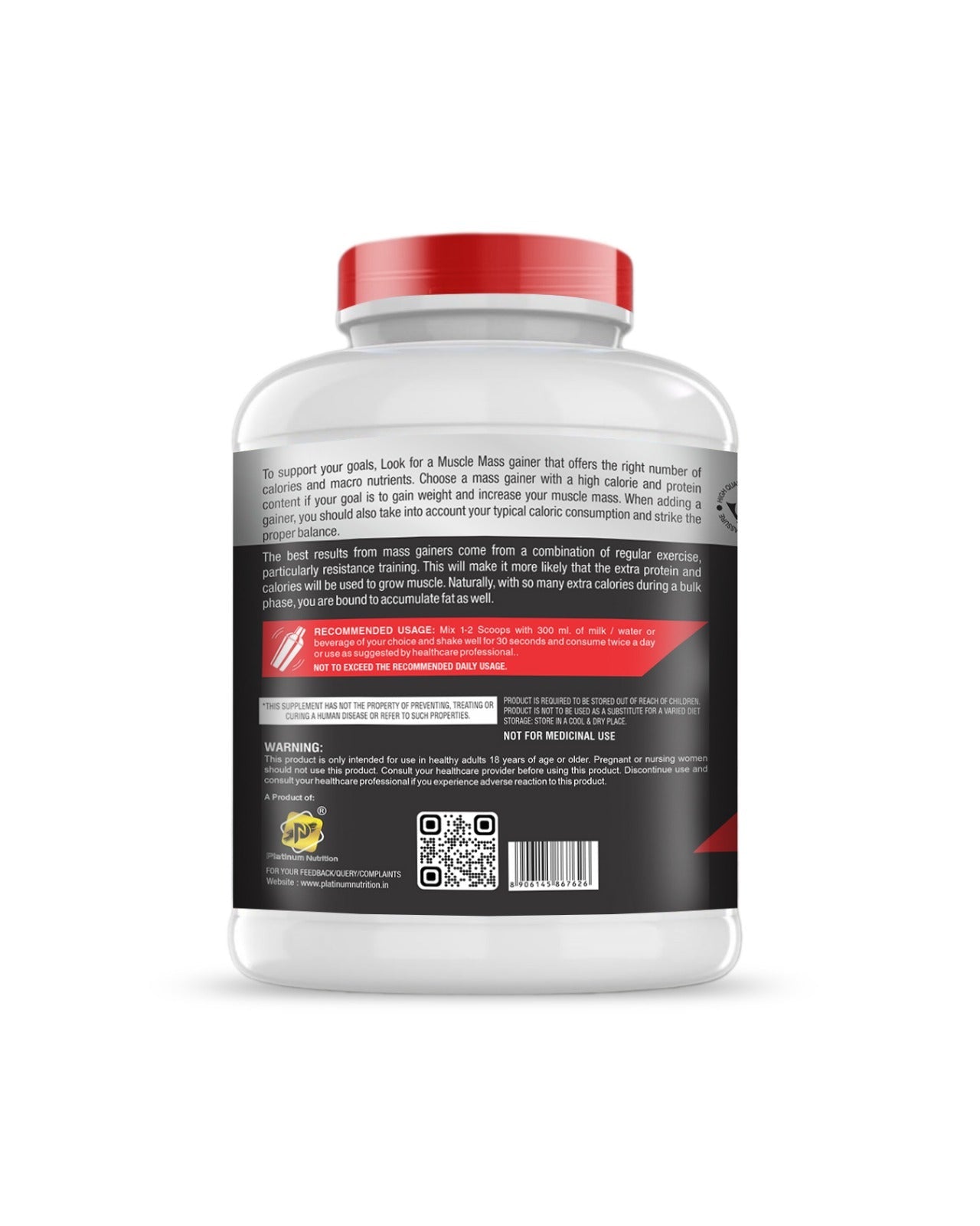 Platinum Nutrition Muscle Mass Gianer with Free Max Sports Multivitamins