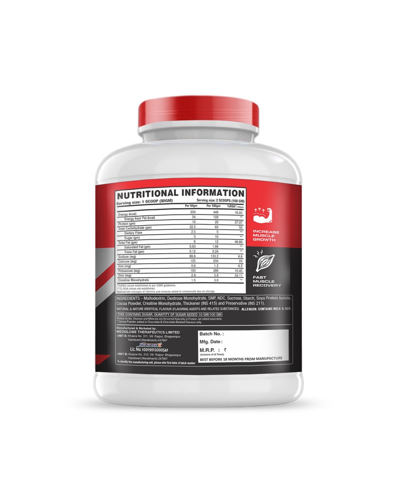 Platinum Nutrition Muscle Mass Gianer with Free Max Sports Multivitamins