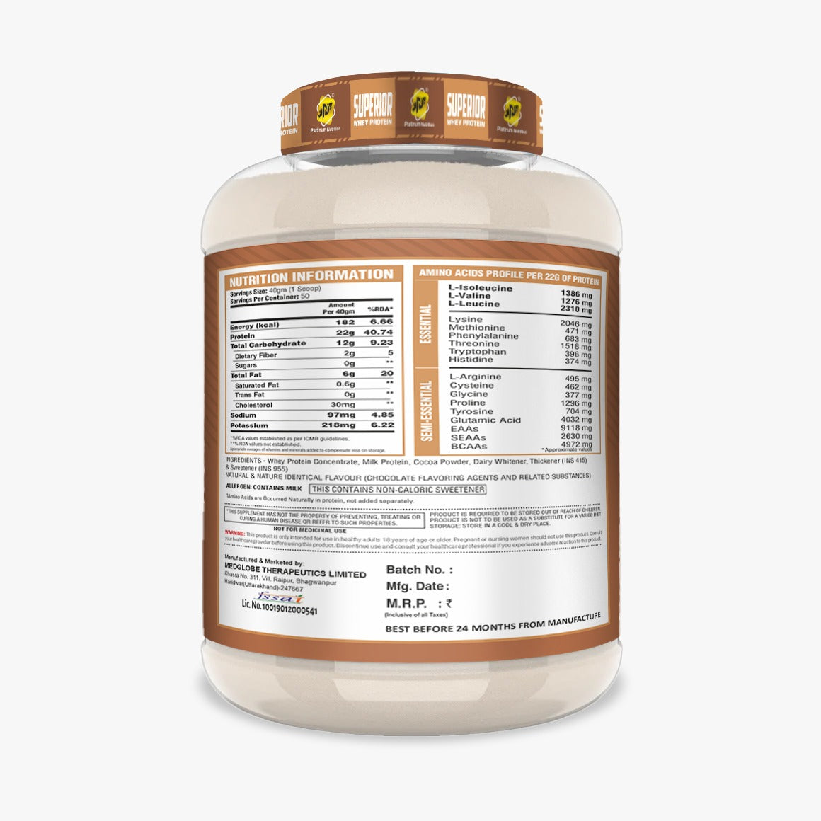 Platinum Nutrition Superior Whey 2 kg
