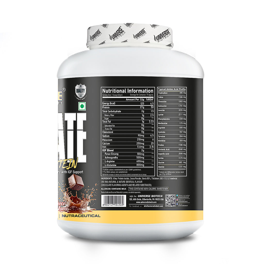 Universe Biotech Isolate Whey Protein 75 Servings