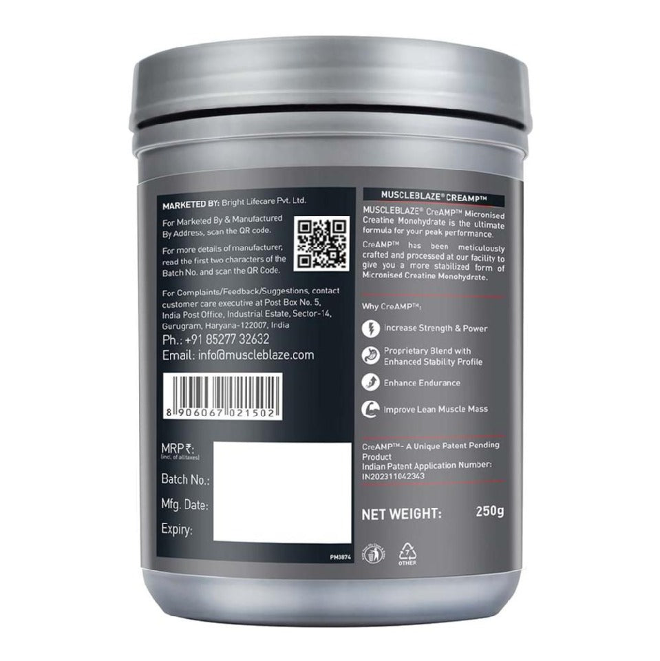 Muscle Blaze Micronised Creatine Monohydrate 250 Gm ( 80 Servings )