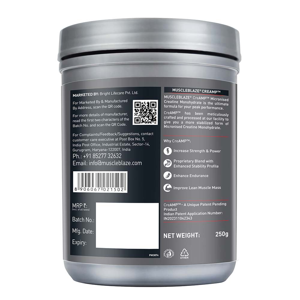 Muscle Blaze Micronised Creatine Monohydrate 250 Gm ( 80 Servings )
